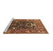 Sideview of Machine Washable Oriental Brown Industrial Rug, wshurb1791brn