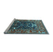 Sideview of Machine Washable Oriental Light Blue Industrial Rug, wshurb1791lblu