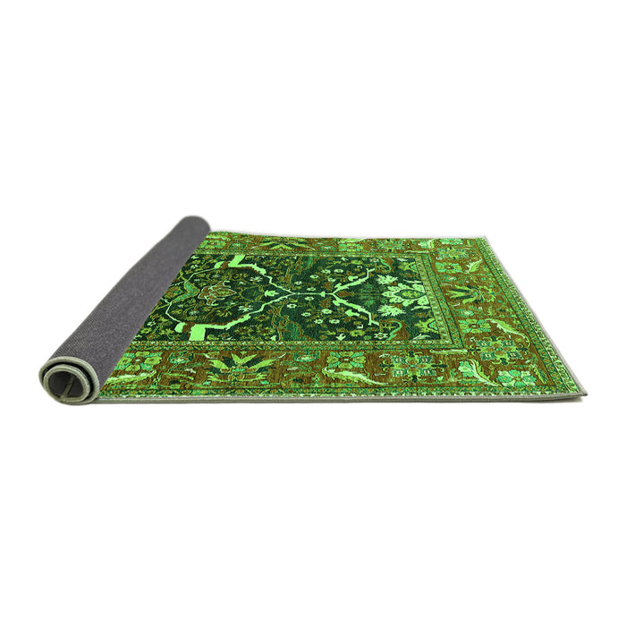 Sideview of Oriental Green Industrial Rug, urb1791grn