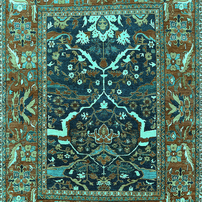 Oriental Turquoise Industrial Rug, urb1791turq