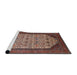 Sideview of Machine Washable Industrial Modern Camel Brown Rug, wshurb1792