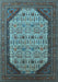 Machine Washable Oriental Light Blue Industrial Rug, wshurb1792lblu