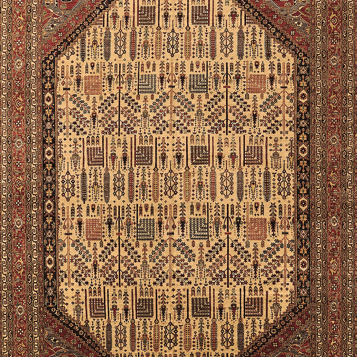 Machine Washable Oriental Brown Industrial Rug, wshurb1792brn