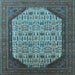 Square Oriental Light Blue Industrial Rug, urb1792lblu