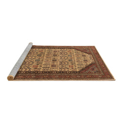 Sideview of Machine Washable Oriental Brown Industrial Rug, wshurb1792brn
