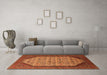 Machine Washable Oriental Orange Industrial Area Rugs in a Living Room, wshurb1792org