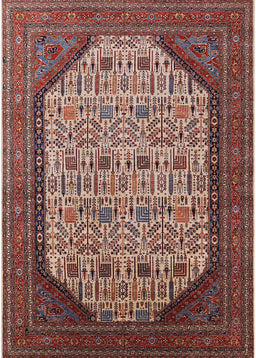 Mid-Century Modern Camel Brown Oriental Rug, urb1792
