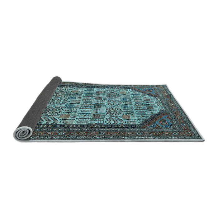 Sideview of Oriental Light Blue Industrial Rug, urb1792lblu