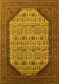 Oriental Yellow Industrial Rug, urb1792yw