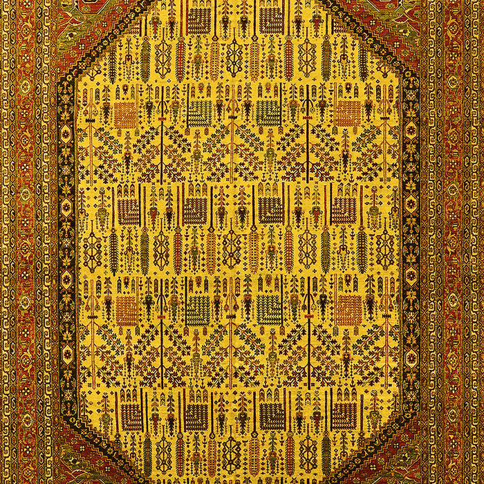 Oriental Yellow Industrial Rug, urb1792yw