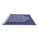 Sideview of Machine Washable Oriental Blue Industrial Rug, wshurb1792blu