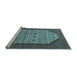 Sideview of Machine Washable Oriental Light Blue Industrial Rug, wshurb1792lblu