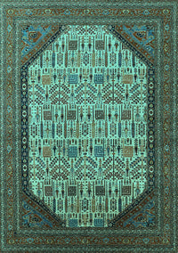 Oriental Turquoise Industrial Rug, urb1792turq