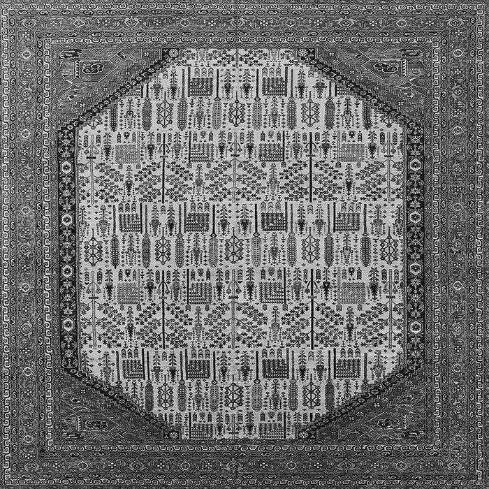 Square Oriental Gray Industrial Rug, urb1792gry