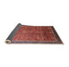 Sideview of Mid-Century Modern Red Oriental Rug, urb1793