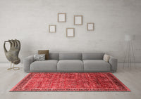 Machine Washable Oriental Red Industrial Rug, wshurb1793red