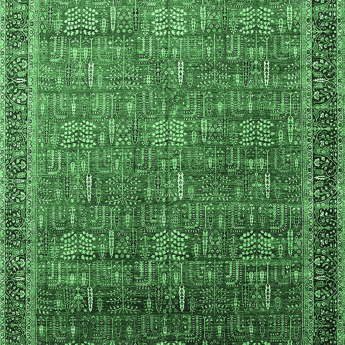 Oriental Emerald Green Industrial Rug, urb1793emgrn