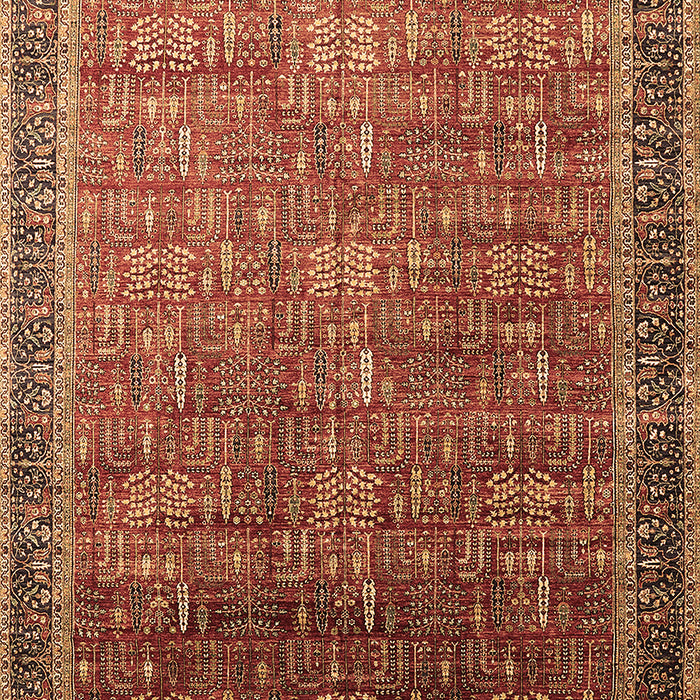 Machine Washable Oriental Brown Industrial Rug, wshurb1793brn