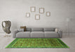 Machine Washable Oriental Green Industrial Area Rugs in a Living Room,, wshurb1793grn