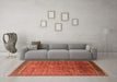 Machine Washable Oriental Orange Industrial Area Rugs in a Living Room, wshurb1793org