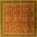 Square Oriental Yellow Industrial Rug, urb1793yw