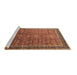 Sideview of Machine Washable Oriental Brown Industrial Rug, wshurb1793brn