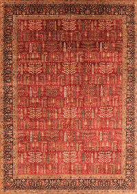 Oriental Orange Industrial Rug, urb1793org