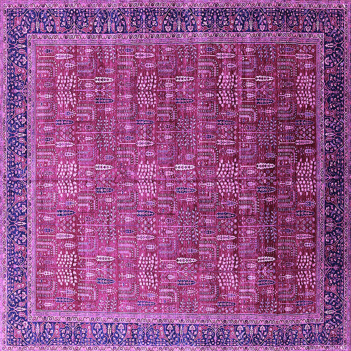 Square Oriental Purple Industrial Rug, urb1793pur