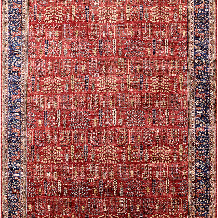 Machine Washable Industrial Modern Red Rug, wshurb1793