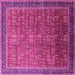 Square Oriental Pink Industrial Rug, urb1793pnk