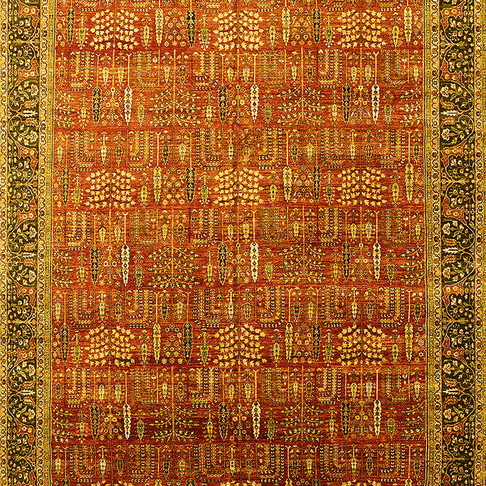 Oriental Yellow Industrial Rug, urb1793yw