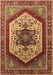 Machine Washable Oriental Brown Industrial Rug, wshurb1794brn