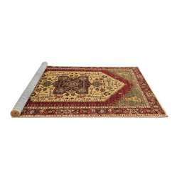 Sideview of Machine Washable Oriental Brown Industrial Rug, wshurb1794brn