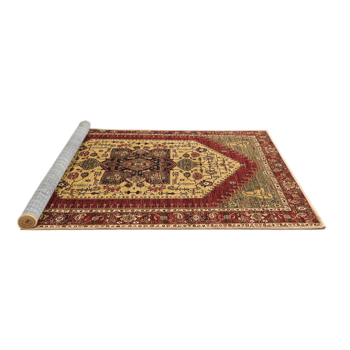 Sideview of Machine Washable Oriental Brown Industrial Rug, wshurb1794brn