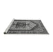 Sideview of Machine Washable Oriental Gray Industrial Rug, wshurb1794gry