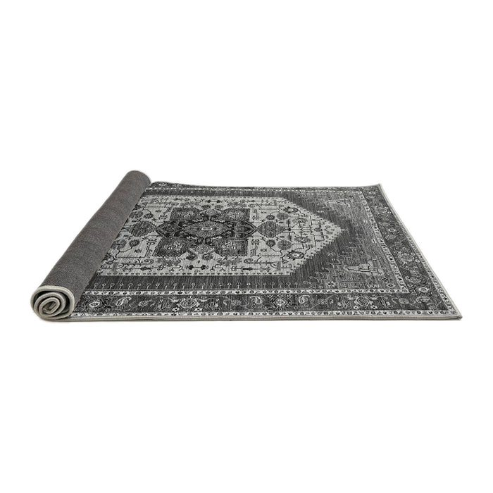 Sideview of Oriental Gray Industrial Rug, urb1794gry