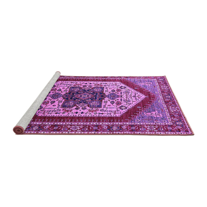 Sideview of Machine Washable Oriental Purple Industrial Area Rugs, wshurb1794pur