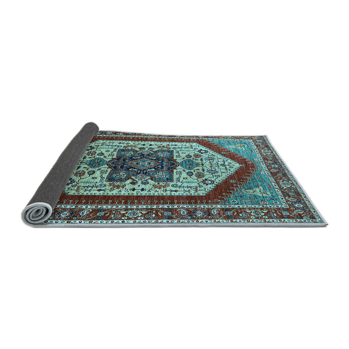 Sideview of Oriental Light Blue Industrial Rug, urb1794lblu