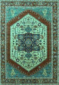 Oriental Turquoise Industrial Rug, urb1794turq