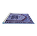 Sideview of Machine Washable Oriental Blue Industrial Rug, wshurb1794blu