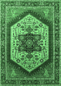 Oriental Emerald Green Industrial Rug, urb1794emgrn