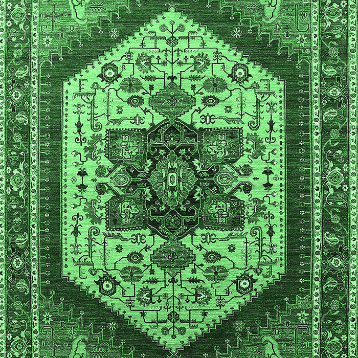 Oriental Emerald Green Industrial Rug, urb1794emgrn