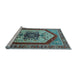 Sideview of Machine Washable Oriental Light Blue Industrial Rug, wshurb1794lblu