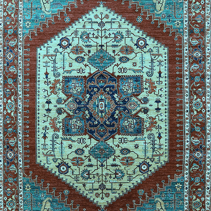 Oriental Light Blue Industrial Rug, urb1794lblu