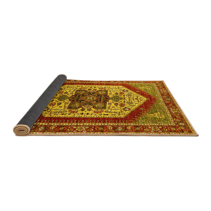 Sideview of Oriental Yellow Industrial Rug, urb1794yw