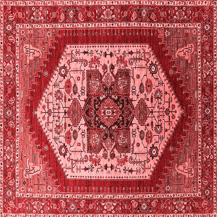 Machine Washable Oriental Red Industrial Rug, wshurb1794red