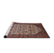 Sideview of Machine Washable Industrial Modern Light French Beige Brown Rug, wshurb1795