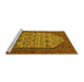 Sideview of Machine Washable Oriental Yellow Industrial Rug, wshurb1795yw