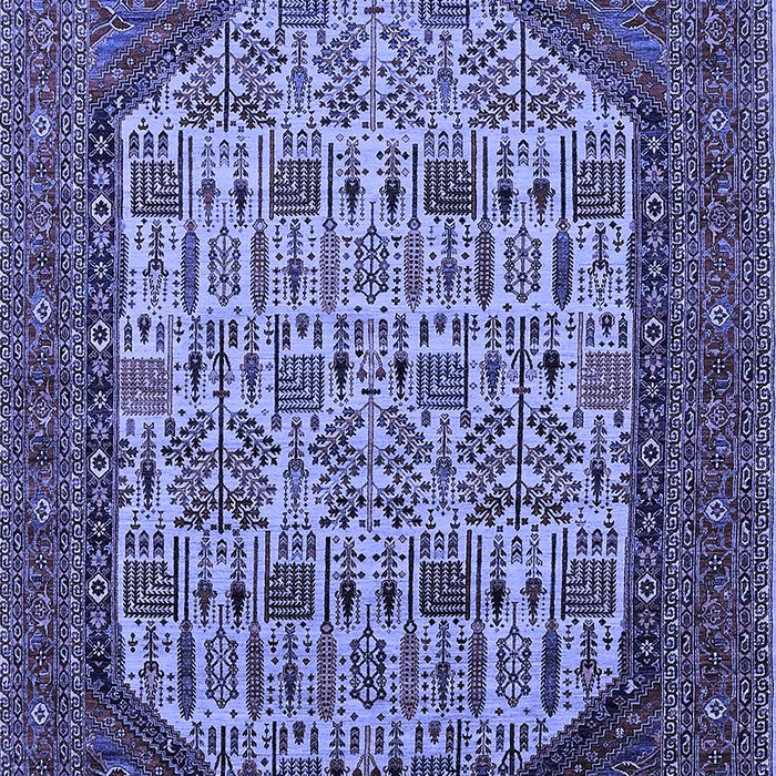 Machine Washable Oriental Blue Industrial Rug, wshurb1795blu