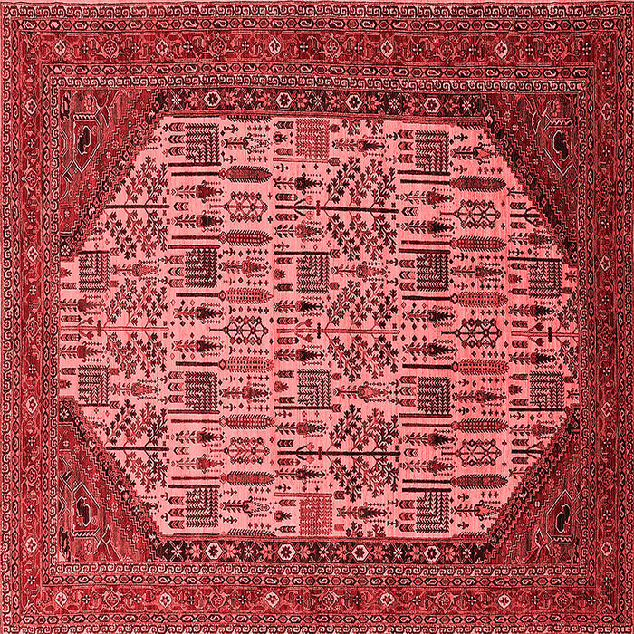 Machine Washable Oriental Red Industrial Rug, wshurb1795red